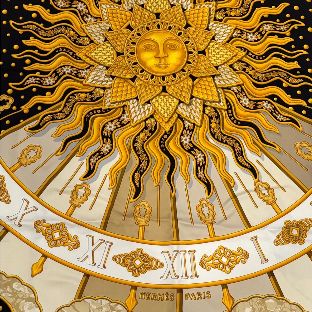 Hermes Carre 90 GLORIA SOLI　Silk Scarf